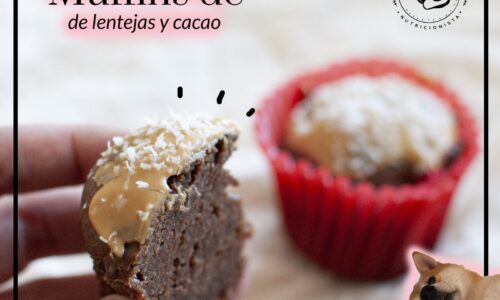 muffins de lentejas y cacao