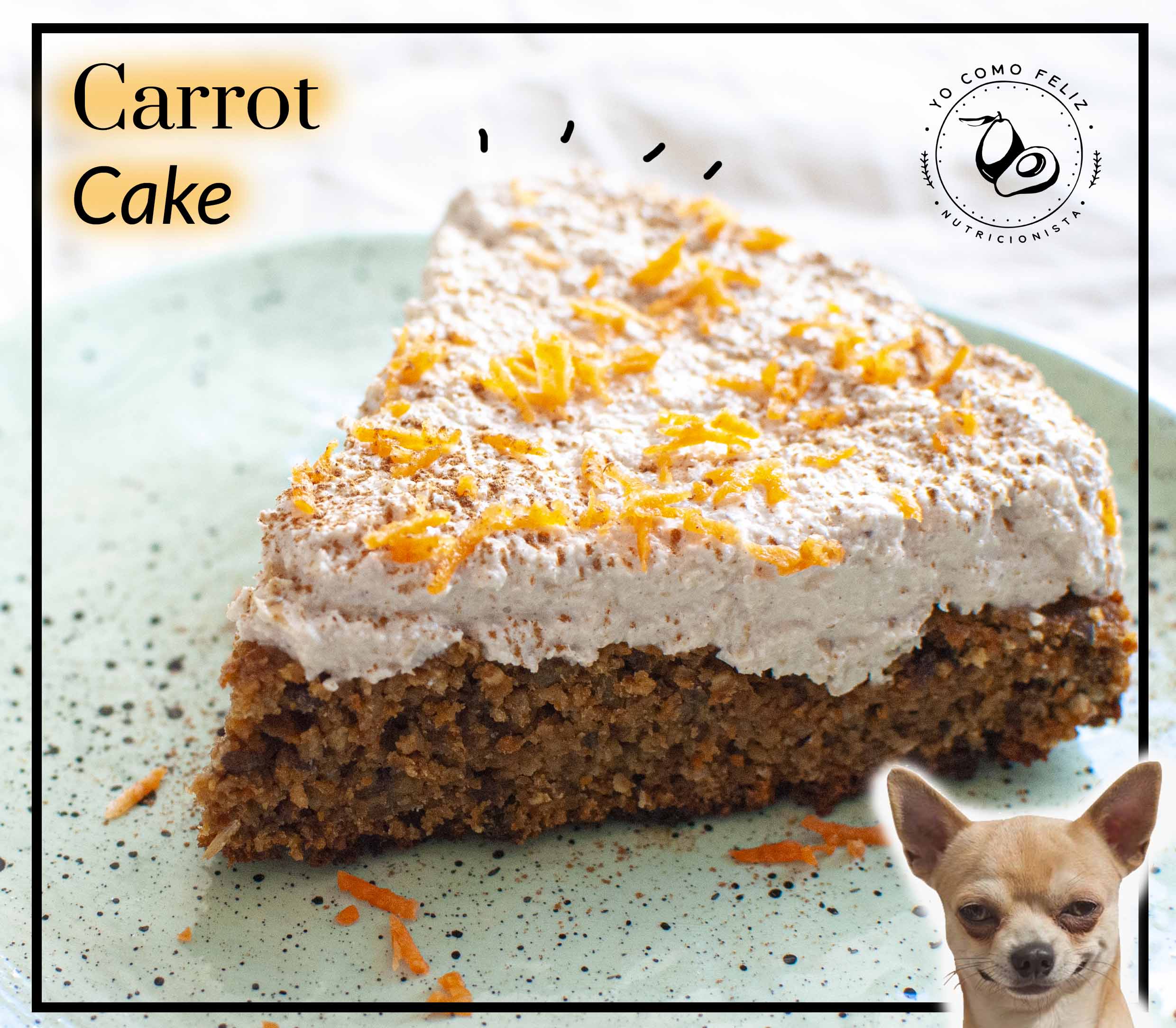 Carrot cake vegana con avena