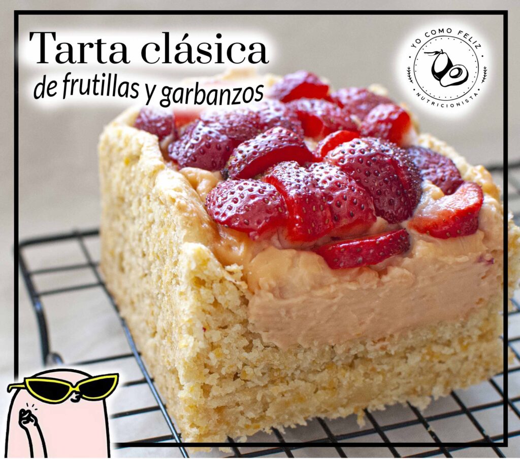 Tarta clásica de frutilla y garbanzos