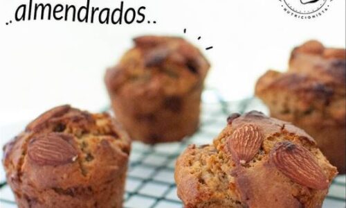 Muffins almendrados veganos