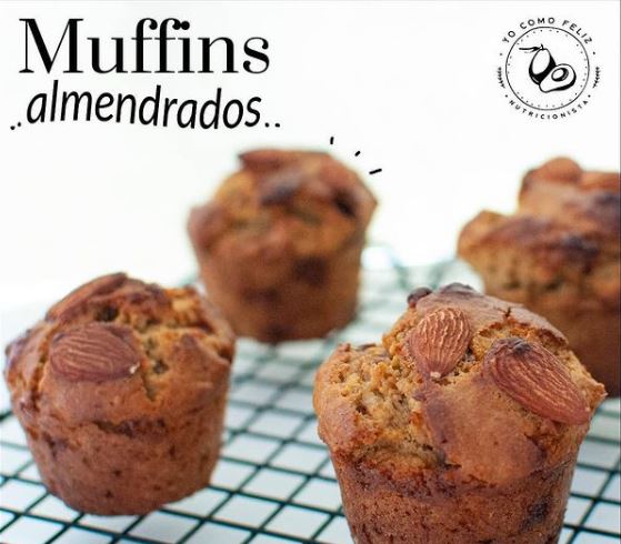 Muffins almendrados veganos