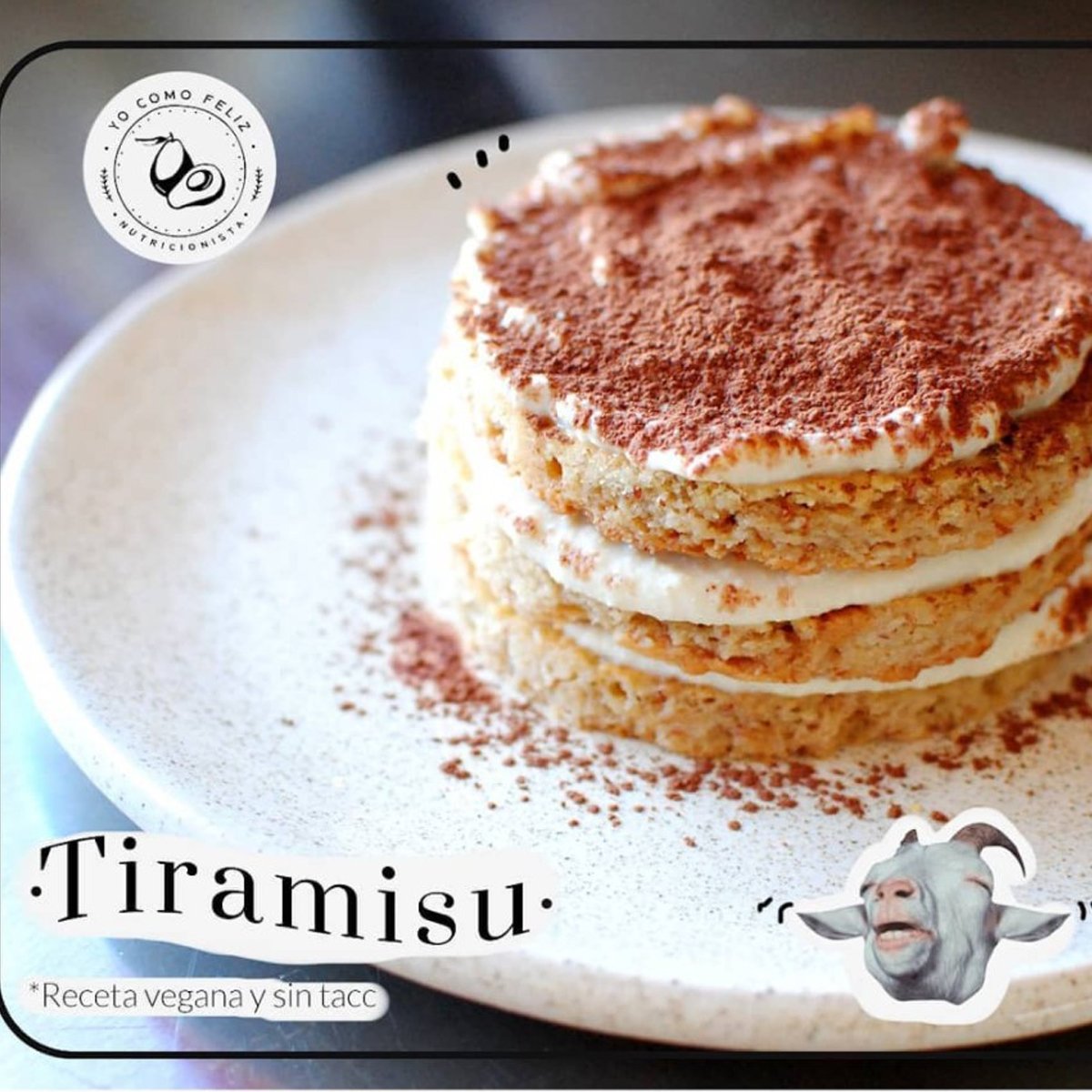 Tiramisú vegano sin TACC