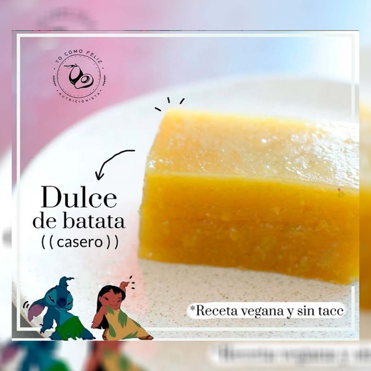 Dulce de Batata casero vegano y sin tacc