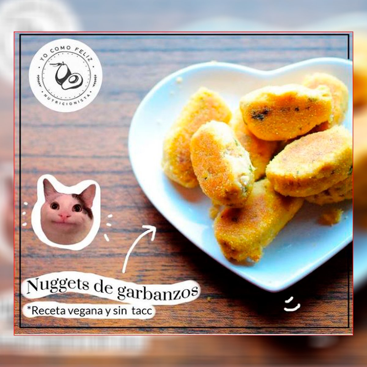 Nuggets de garbanzos veganos sin tacc