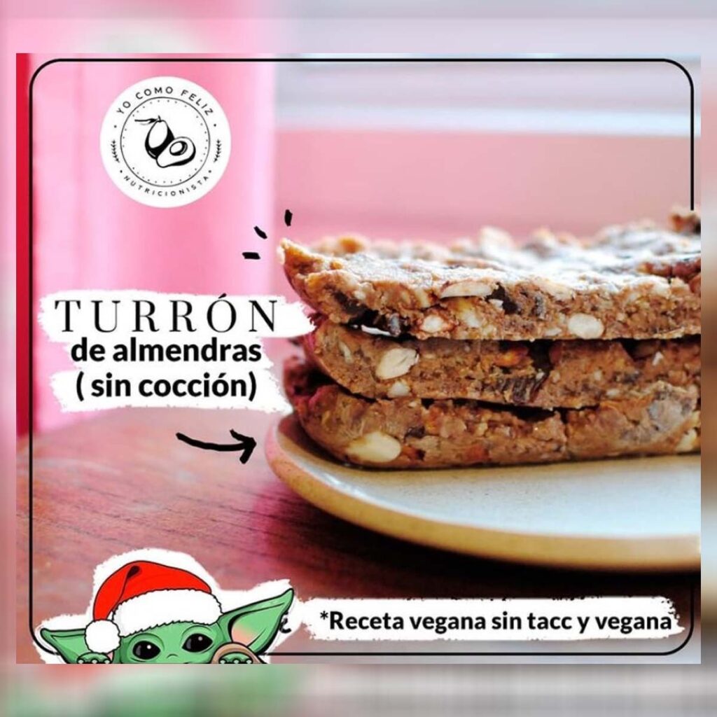 Turrón de almendras sin cocción vegano y sin tacc