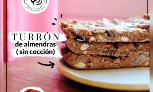 Turrón de almendras sin cocción vegano y sin tacc