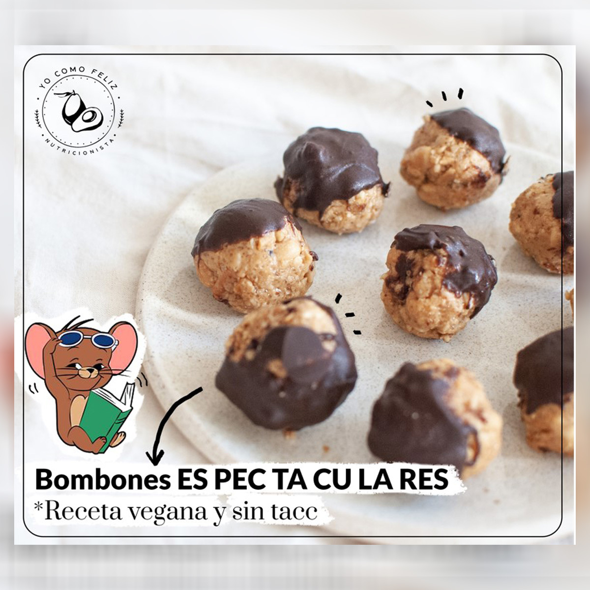 Bombones espectaculares veganos y sin tacc