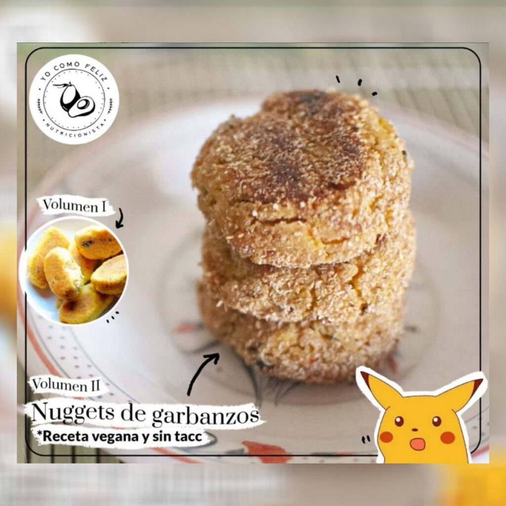 Nuggets de garbanzos veganos sin tacc