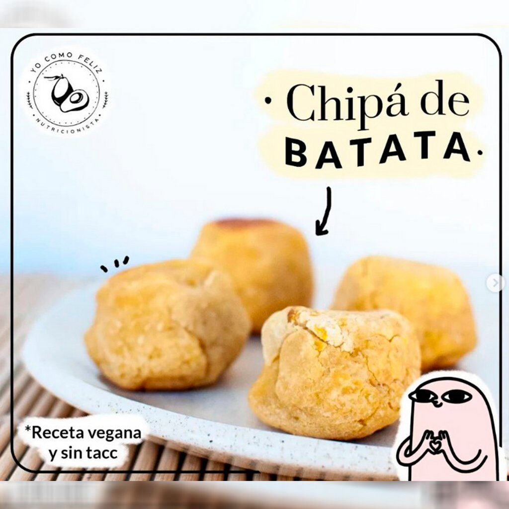 Chipa de batata vegano sin tacc