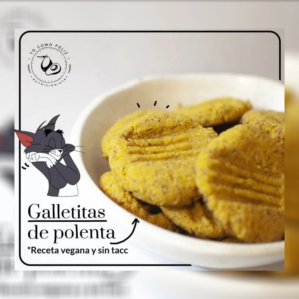 Galletitas de polenta veganas sin tacc - yocomofeliz