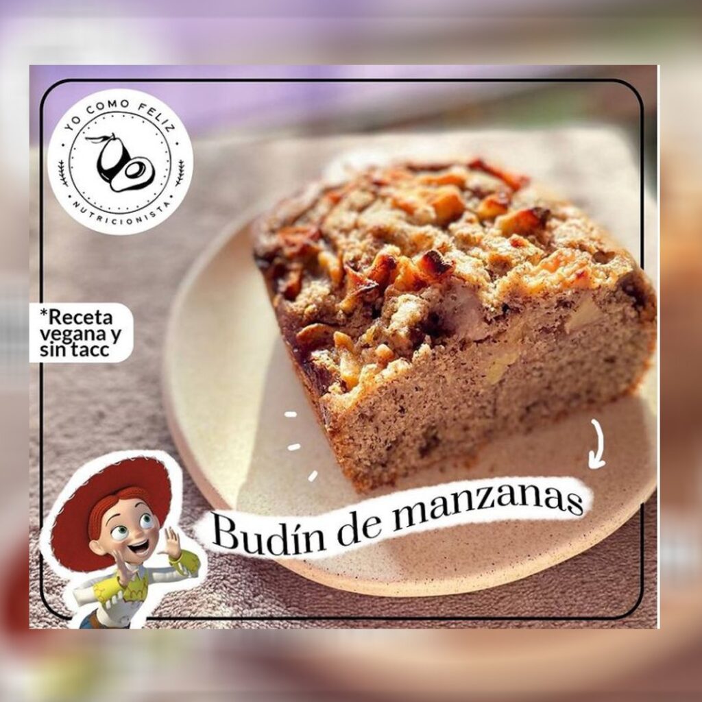 Budín de manzanas vegano sin tacc