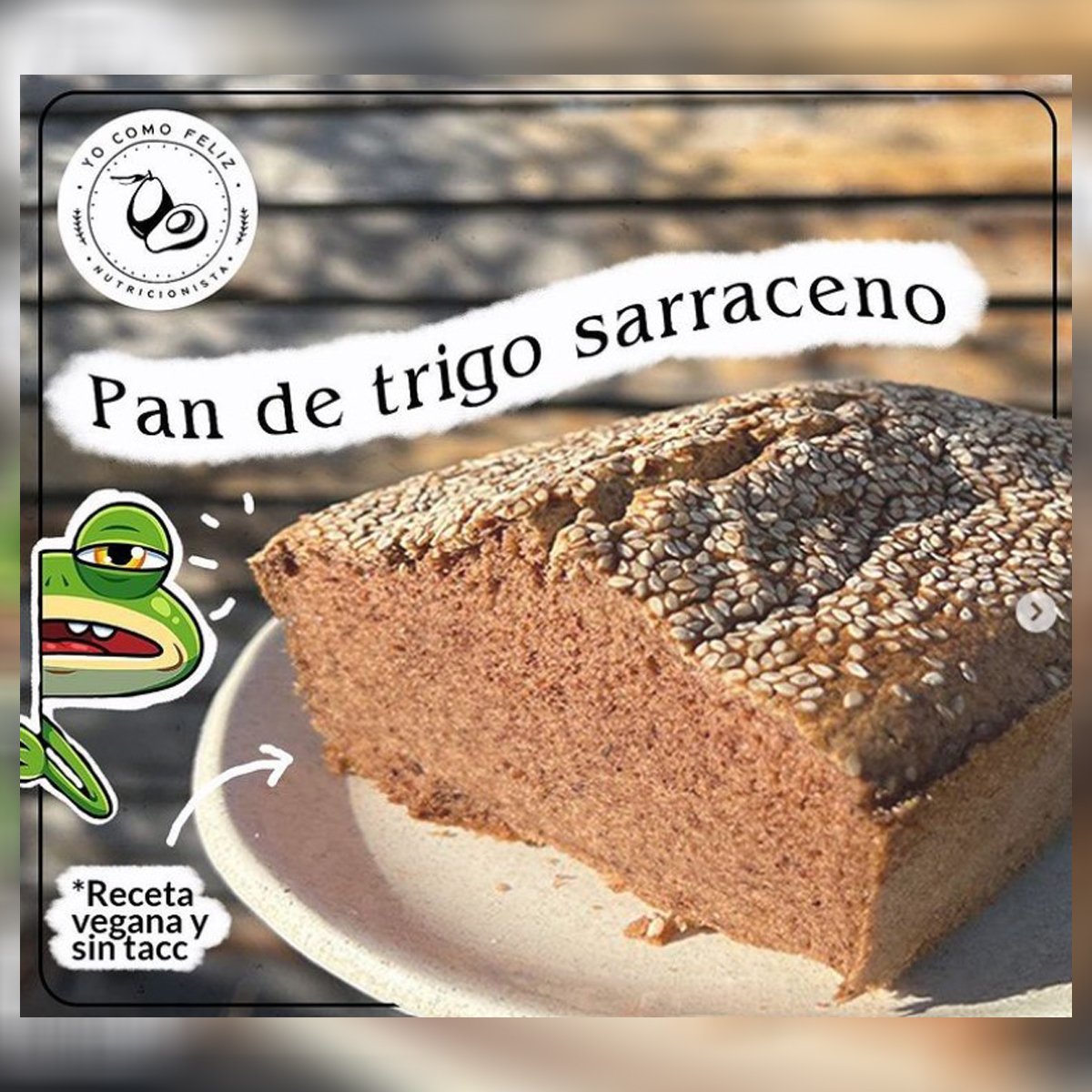 Pan de trigo Sarraceno vegano sin tacc