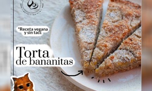 Torta de bananitas vegana sin tacc