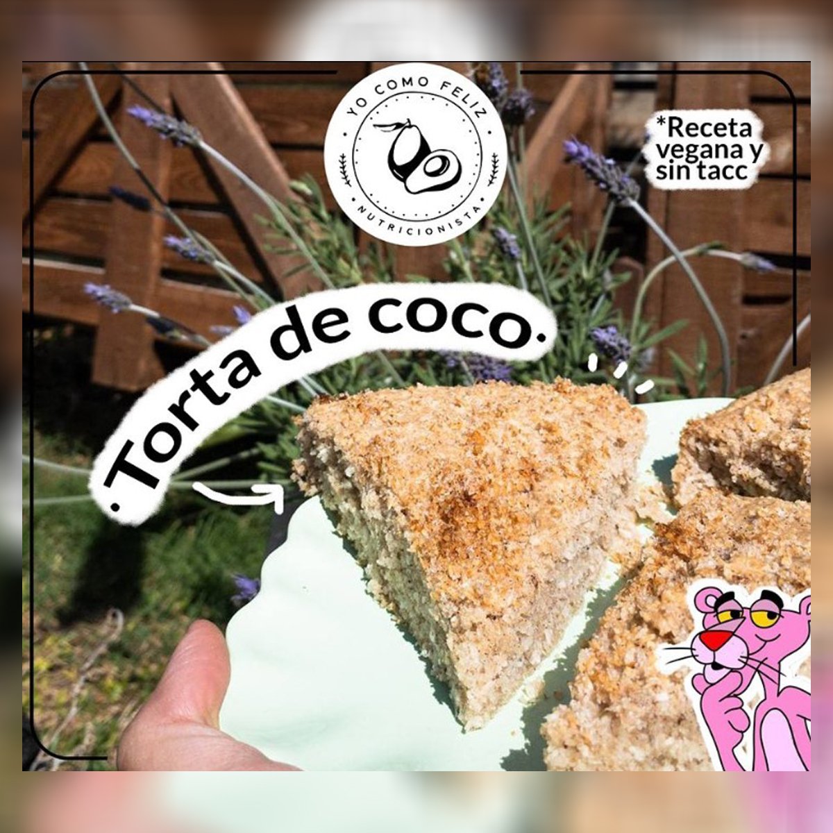 Tarta de coco vegana sin tacc