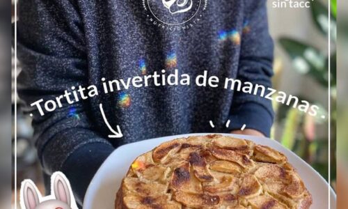 Torta invertida de manzanas vegana sin tacc