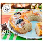 Rosca de pascuas vegana con harina de trigo leudante