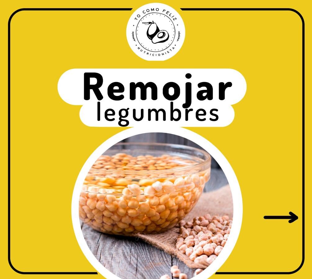 Remojar legumbres