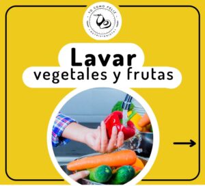 Lavar frutas y verduras 