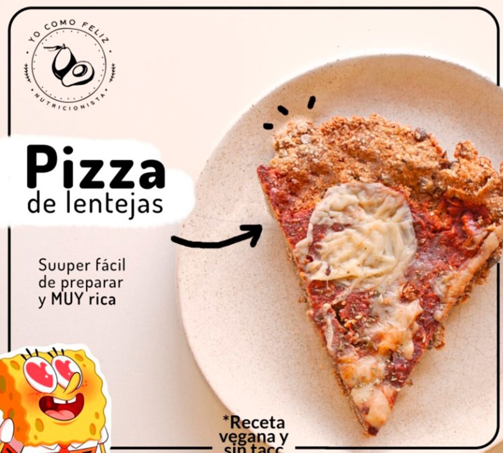 pizza de lentejas