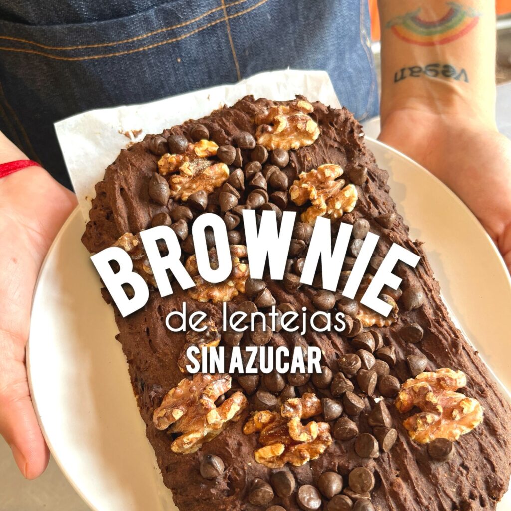 Brownie de lentejas sin azúcar